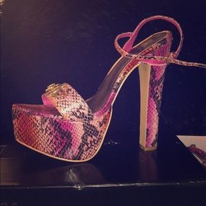 Snake skin heels